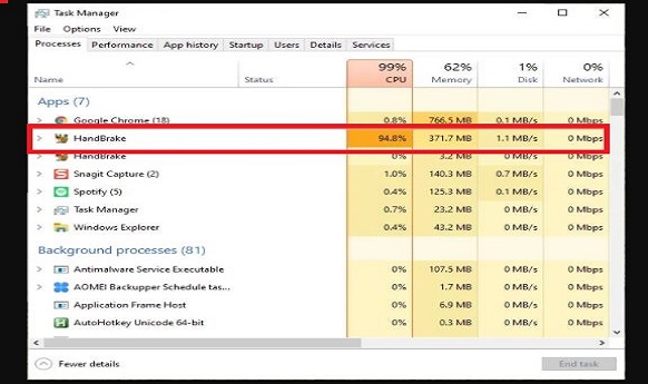 How To Limit Handbrake CPU Usage in Windows