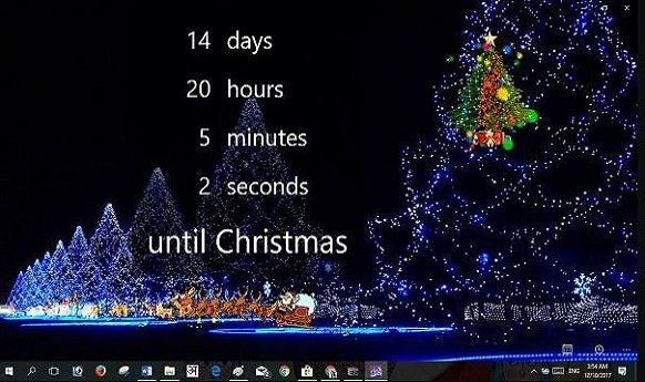 How to Start a Countdown on Desktop To Wait Christmas Holyday