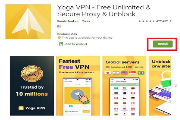 How to install the yoga VPN for PC