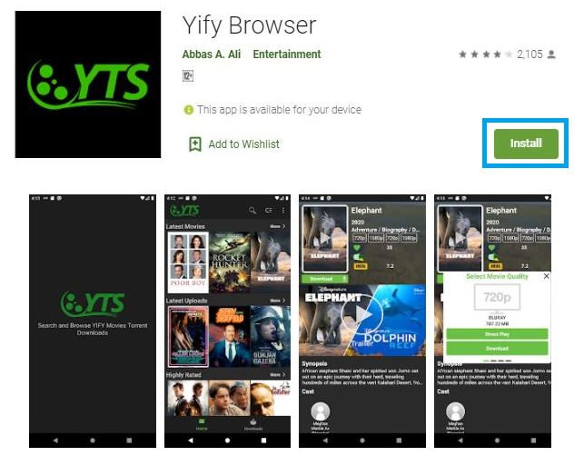 yify browser for pc