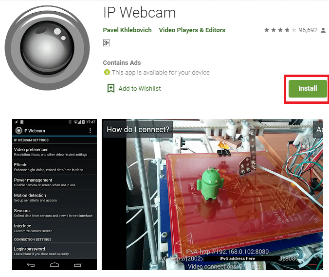 ip webcam for pc windows 10