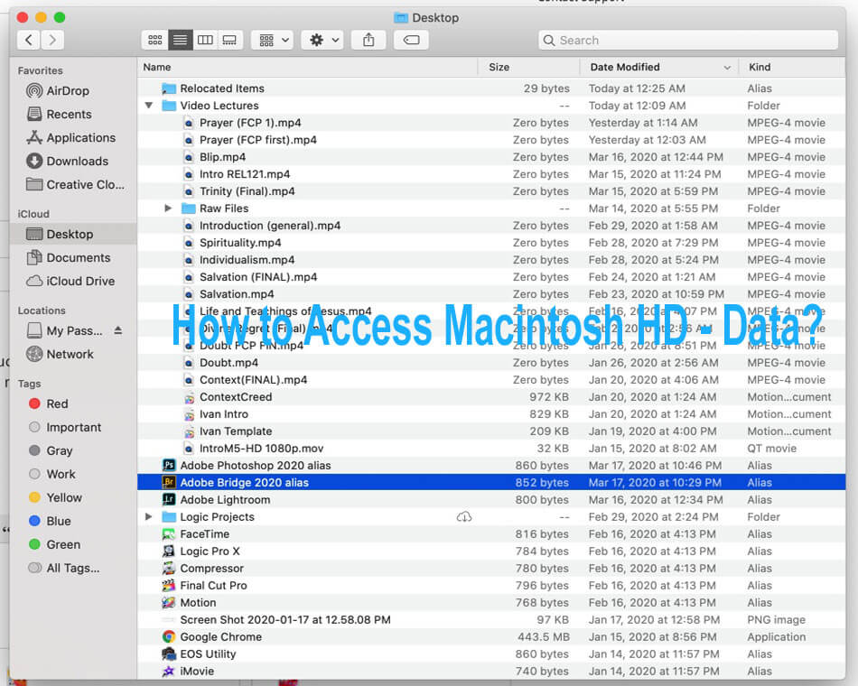 How to Access Macintosh HD - Data